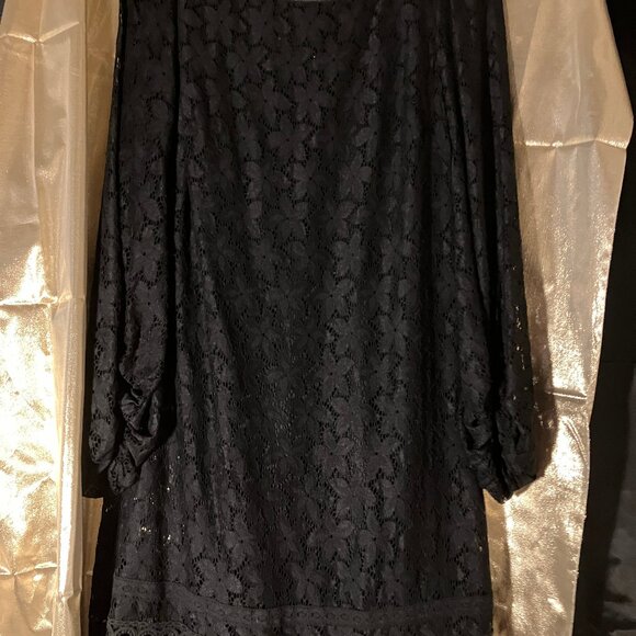 Laundry by Shelli Segal blck stretch lace dress size 8 - Picture 1 of 1